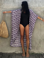 Beach Wrap Bikini Swimwear Cover Up Kimono-Style Resort Wear Sarong