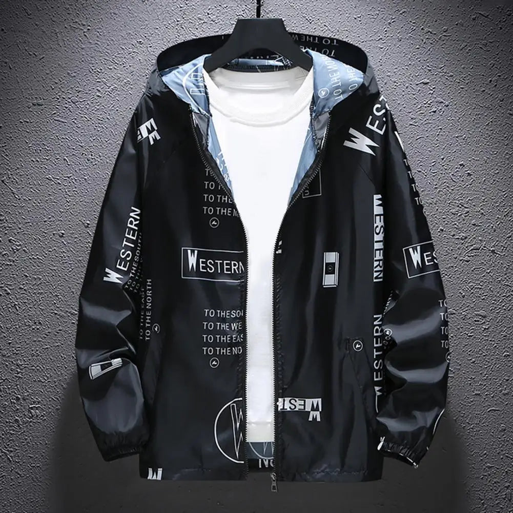 Windbreaker Hoodie Jacket Raincoat Outwear All Seasons Stylish Casual
