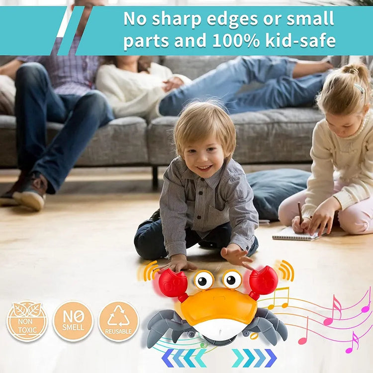 Dancing Crab Toy for Toddlers Babies Infant with Sounds & Music LED Musical Interactive Toys