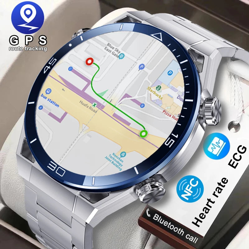 Smartwatch GPS Compass NFC ECG+PPG Health Fitness Tracker Heart Monitor Bluetooth Calling