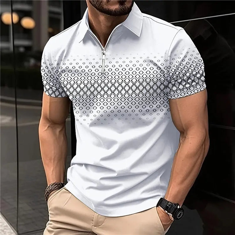 Summer Men's Casual Polo Shirt New Fashion Design Breathable Office Wear