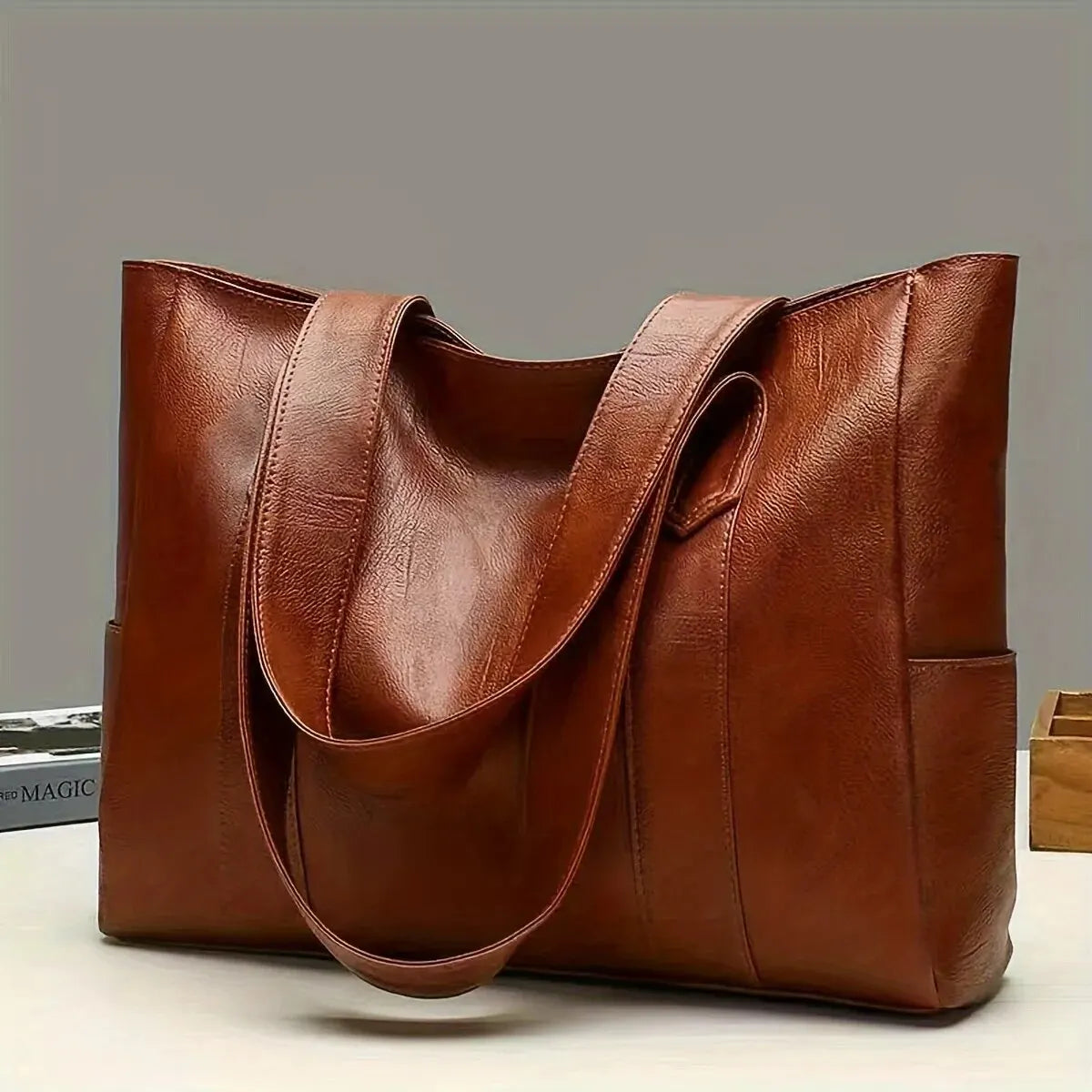 Vintage Large Capacity Classic Tote Handbag Retro Shoulder Bag-Keep Melbourne Marvellous Official Store