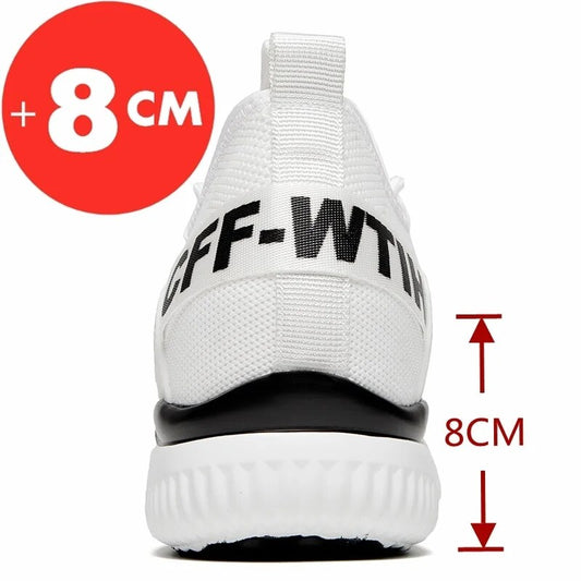 Elevator AirMesh Sport Tall Sneakers New Fashion Height-Increasing Shoes - Instantly Boost Height 8cm