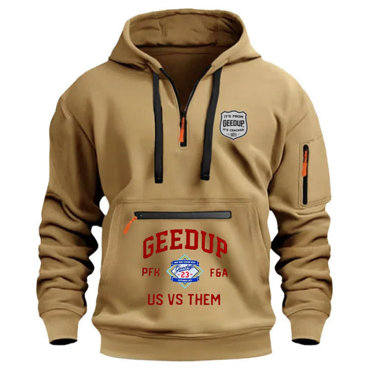 Classy Sports Hoodie Relaxed Fit With Arm Zipper Pocket