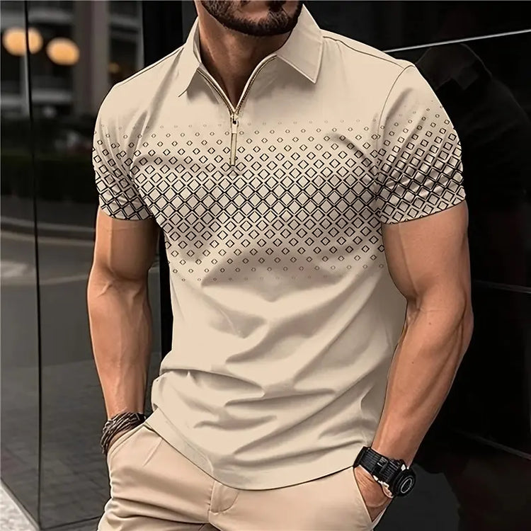 Summer Men's Casual Polo Shirt New Fashion Design Breathable Office Wear