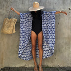 Beach Wrap Bikini Swimwear Cover Up Kimono-Style Resort Wear Sarong