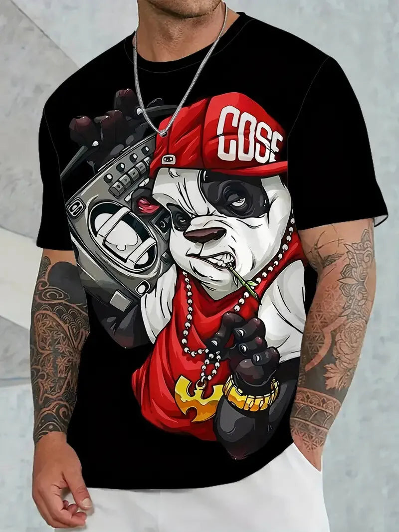 Funny Men's Cartoon Streetwear Graphic T-Shirts