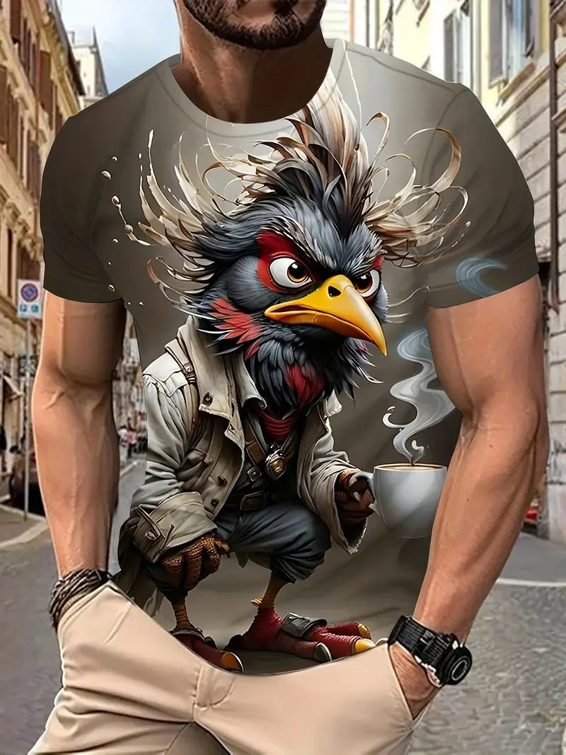 Funny Men's Cartoon Streetwear Graphic T-Shirts