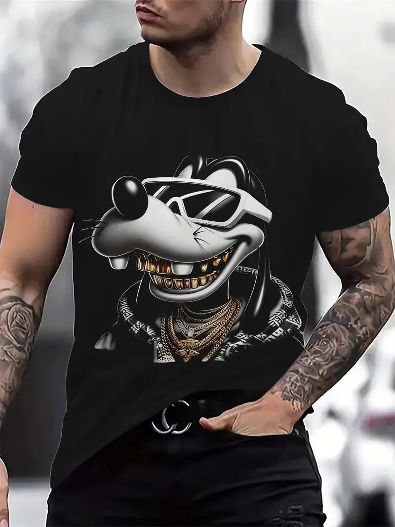 Funny Men's Cartoon Streetwear Graphic T-Shirts