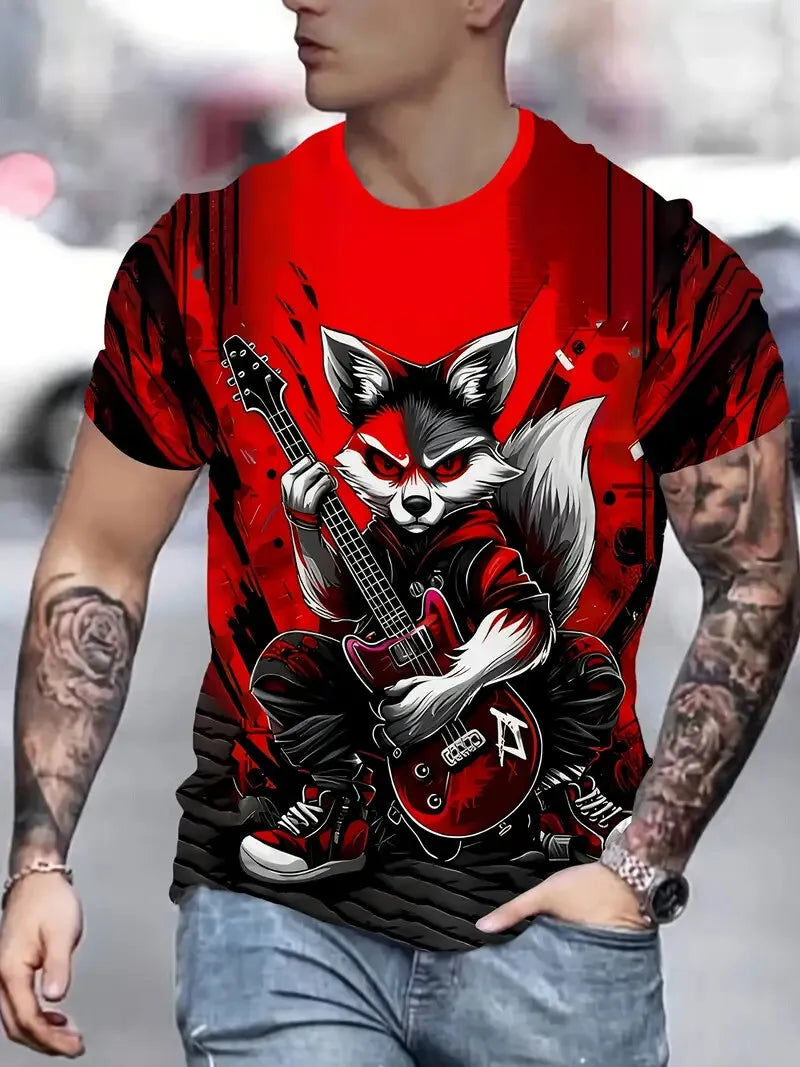 Funny Men's Cartoon Streetwear Graphic T-Shirts