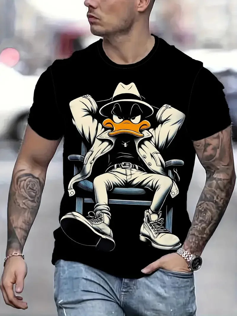 Funny Men's Cartoon Streetwear Graphic T-Shirts