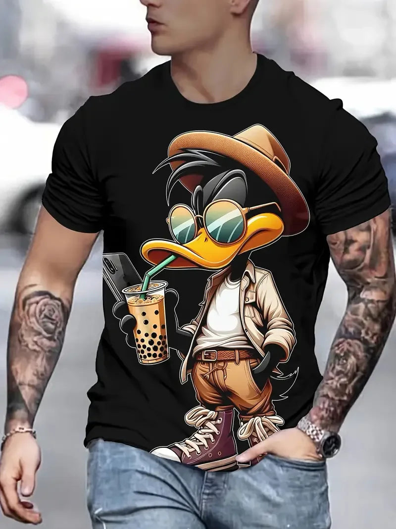 Funny Men's Cartoon Streetwear Graphic T-Shirts