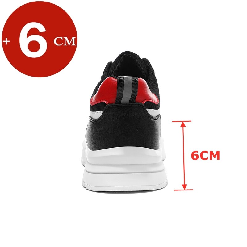 Elevator Platform Height Boosting Sports Sneakers - Lift Height 6cm Stand Tall
