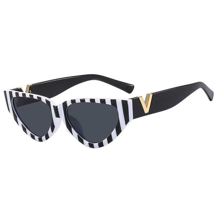 Cateye V-Frame Sunglasses Women's Luxury Fashion Eyewear