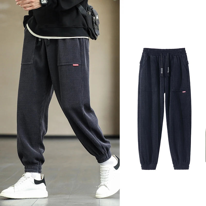 Baggy Corduroy Retro Streetwear Loose Harem Pants Plus Sizes