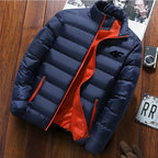 Long-Sleeve Puffer Jacket Smart-Cut and Zipper Pockets