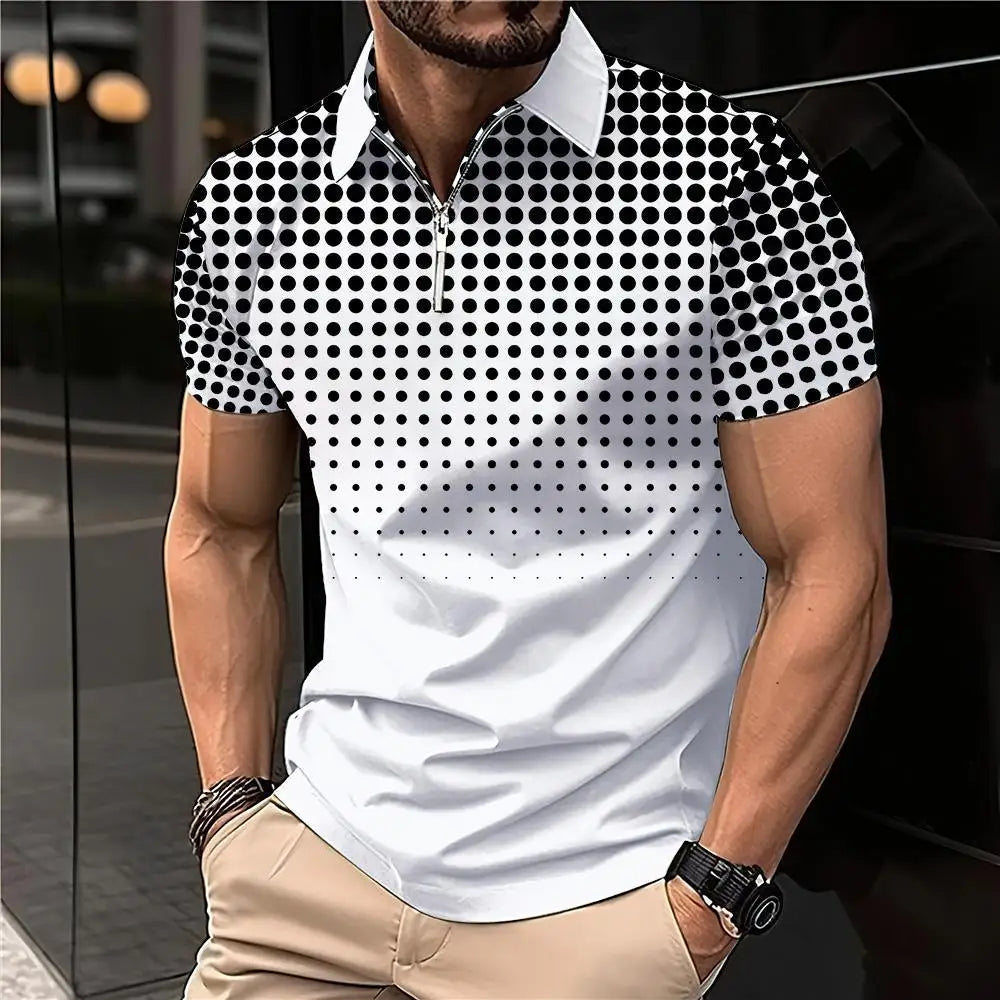 Summer Men's Casual Polo Shirt New Fashion Design Breathable Office Wear