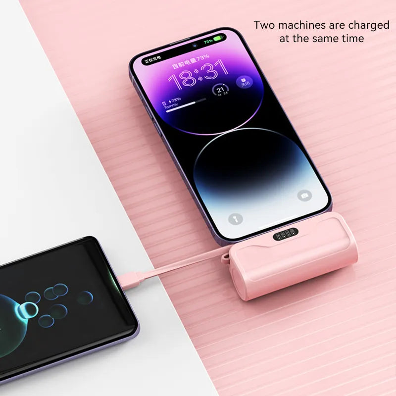 Fast Charger Mini Power Bank Mobile Phone Portable Pocket Battery