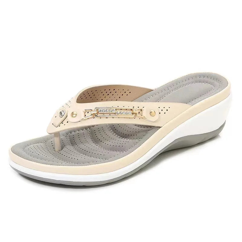 Summer Wedges Beach Slides Platform Flip Flops Women's Sandals