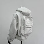 Hoodie Backpack Integrated Travel Compartment Full-Zip Hoodie