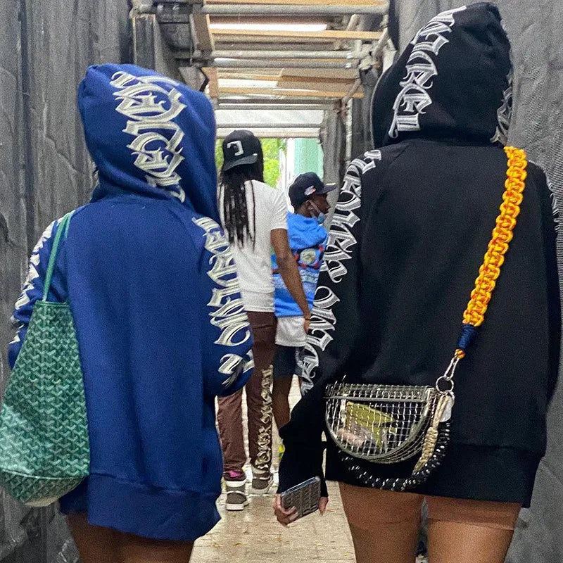 Full Zip Women's Hoodie Hip Hop Design Streetwear Grunge Style