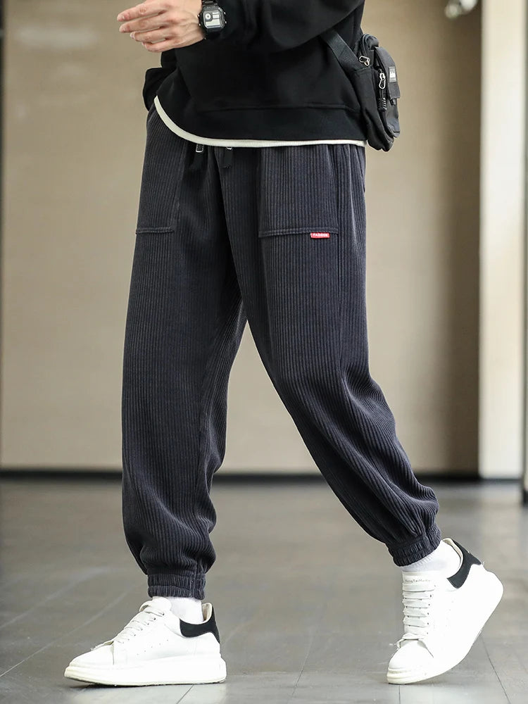 Baggy Corduroy Retro Streetwear Loose Harem Pants Plus Sizes
