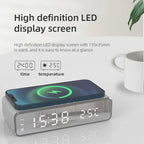 Wireless Phone Fast Charging Bedside Station Dock and Alarm Clock