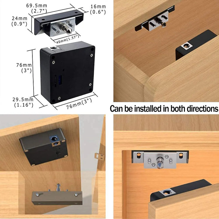 Secret Lock Hidden Wooden Drawer, Cupboard or Wardrobe - App Control