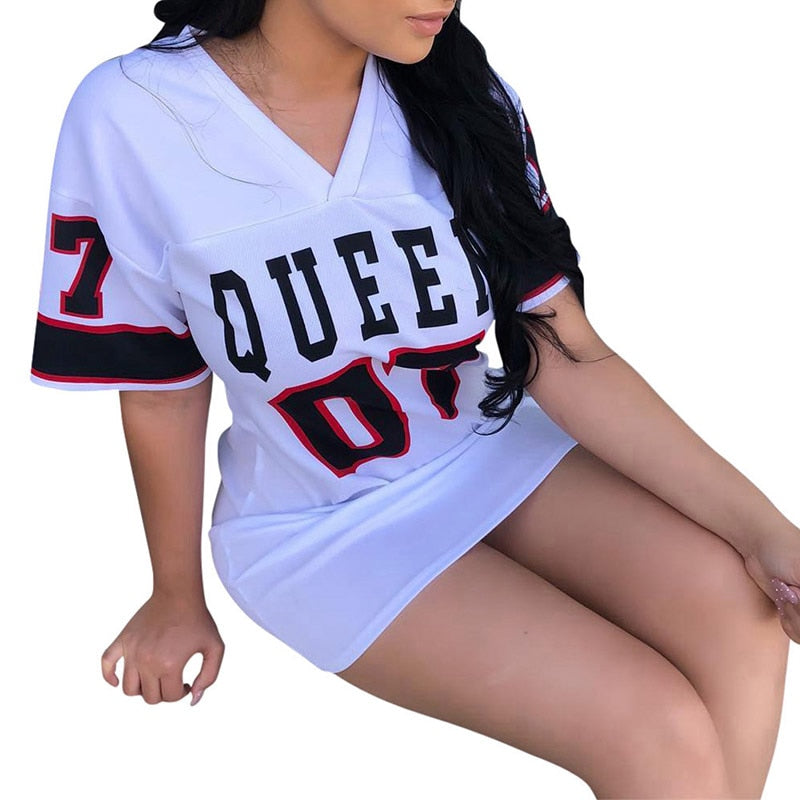 "Queen" Hip-Hop Baggy T-shirt Pullover Top