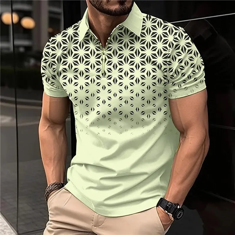 Summer Men's Casual Polo Shirt New Fashion Design Breathable Office Wear