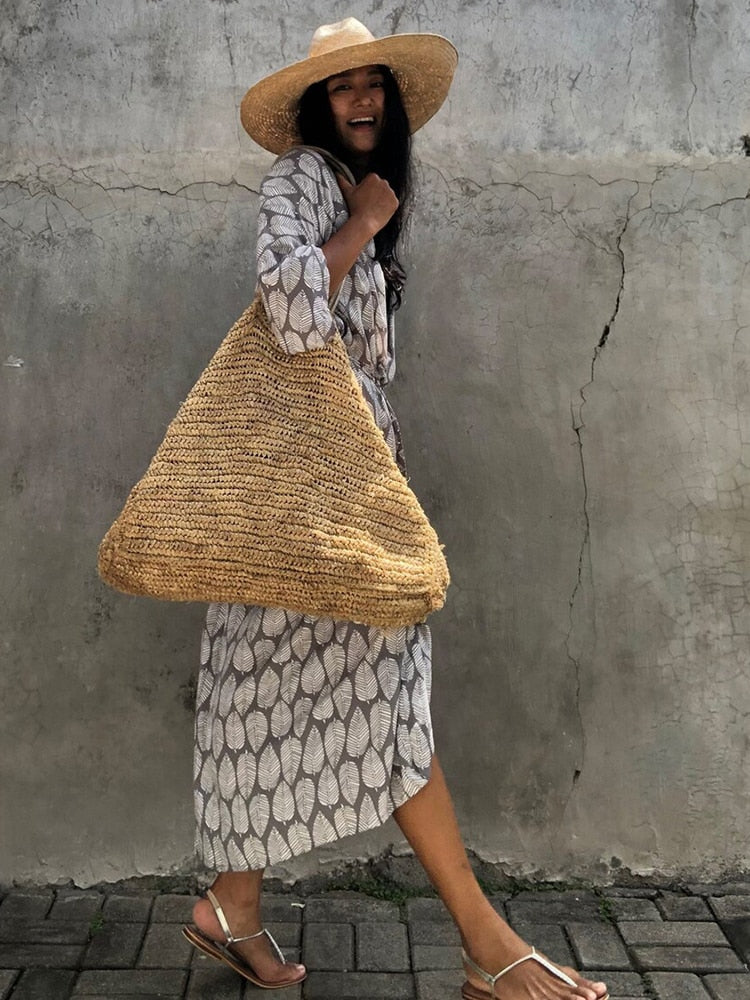 Beach Wrap Bikini Swimwear Cover Up Kimono-Style Resort Wear Sarong