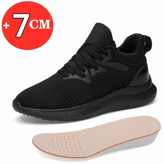 Elevator Breathable AirMesh Sport Athletic Sneakers Tall Heightening Increase Boost Height 7cm