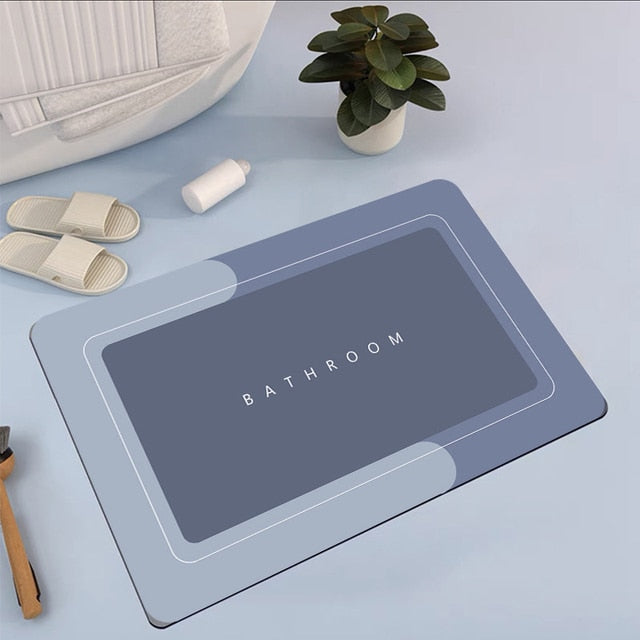 Super Absorbent Bath Mat Quick Drying Non Slip Magic Bathroom Kitchen Floor Rug