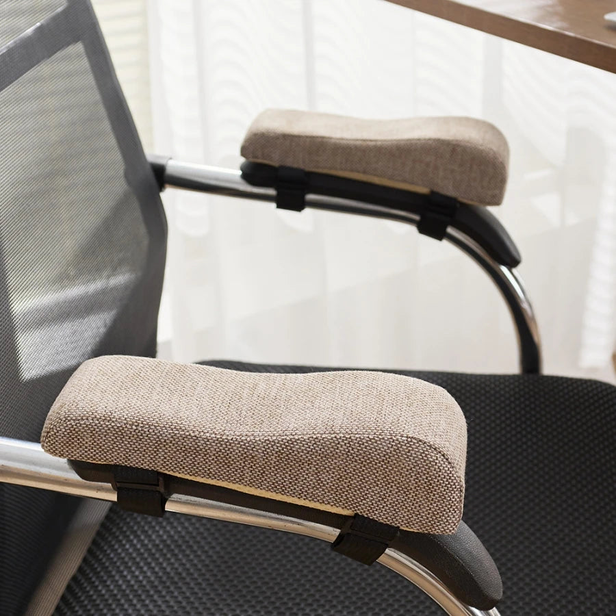 1 Pair Armrest Cushions Memory Foam Office Chair Elbow Support Pads Arm Rest