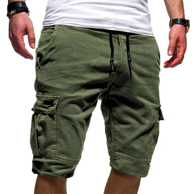 Cargo Shorts Summer Beach Streetwear With Drawstring Men's Comfortable
