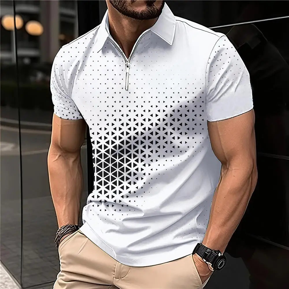 Summer Men's Casual Polo Shirt New Fashion Design Breathable Office Wear