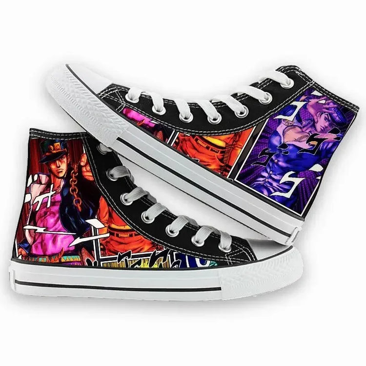 High-Top Anime 3D Cartoon Print Unisex Streetwear Canvas Sneakers