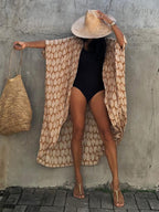 Beach Wrap Bikini Swimwear Cover Up Kimono-Style Resort Wear Sarong