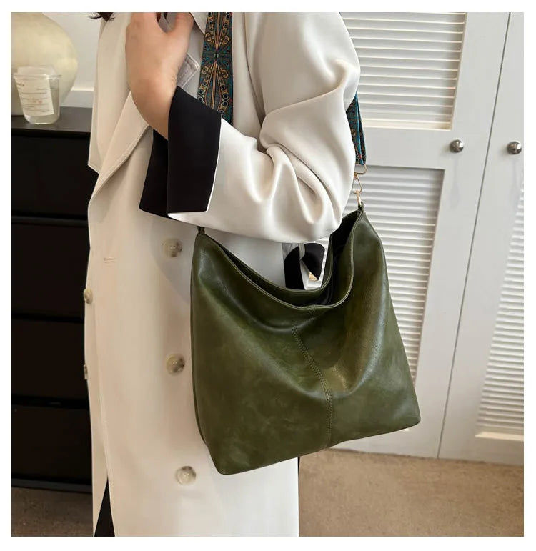 Shoulder Bag Large Capacity Crossbody Women's Handbag With Geometric Strap