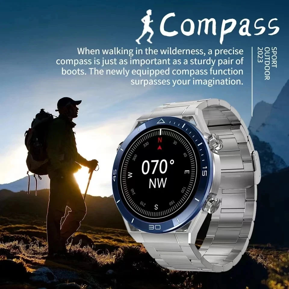 Smartwatch GPS Compass NFC ECG+PPG Health Fitness Tracker Heart Monitor Bluetooth Calling