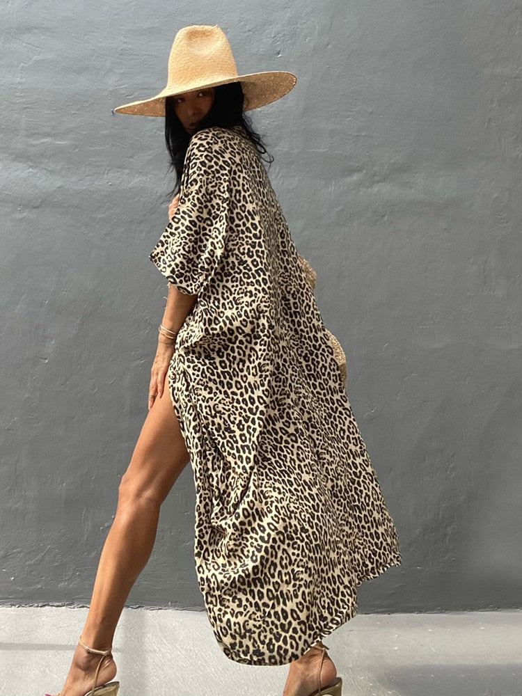 Beach Wrap Bikini Swimwear Cover Up Kimono-Style Resort Wear Sarong