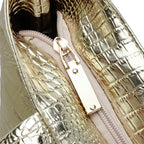 Shoulder Tote Handbag Large Capacity Crocodile Pattern