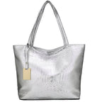 Shoulder Tote Handbag Large Capacity Crocodile Pattern