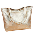 Shoulder Tote Handbag Large Capacity Crocodile Pattern