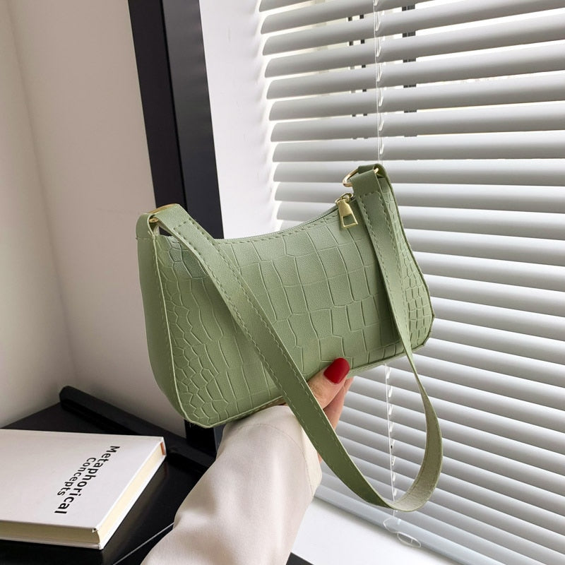 Felt Shoulder Handbag Women's Crescent Saddle Bag