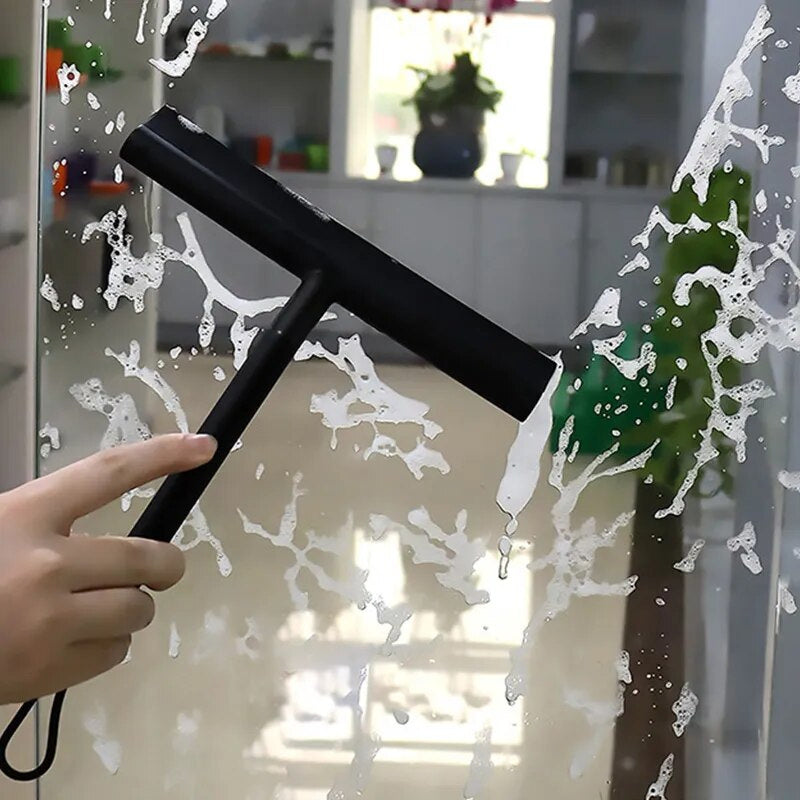 Shower Squeegee Glass Cleaner Wiper Bathroom Hand Cleaning Mirror Rubber Tool