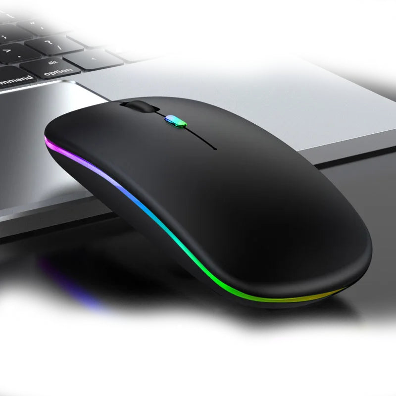 Mute Quiet No-Click Silent Computer Mouse Bluetooth USB Rechargeable