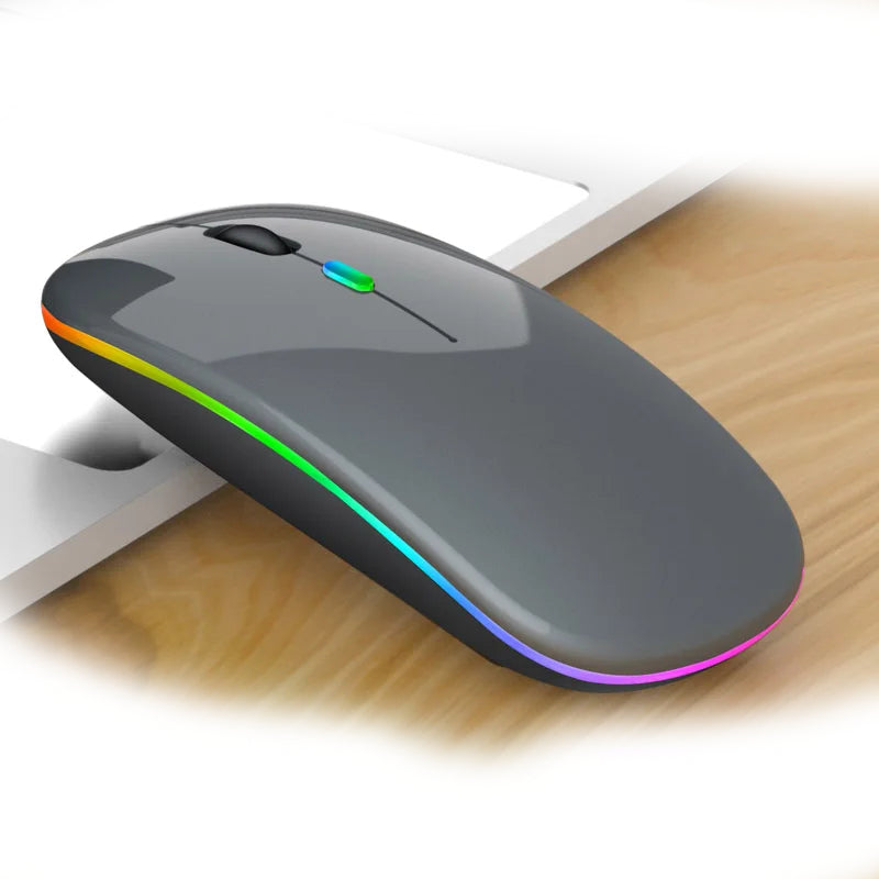 Mute Quiet No-Click Silent Computer Mouse Bluetooth USB Rechargeable