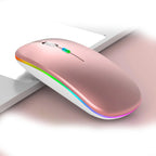 Mute Quiet No-Click Silent Computer Mouse Bluetooth USB Rechargeable