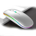 Mute Quiet No-Click Silent Computer Mouse Bluetooth USB Rechargeable